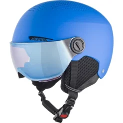 Casque De Ski Alpina Junior Zupo Visor Q Lite Blue Matt