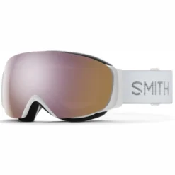 Masque De Ski Smith Women IO Mag S Chromapop Everyday Rose Gold Mirror White Chunky Knit 22