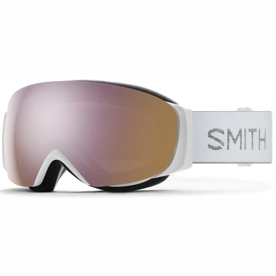 Masque De Ski Smith Women IO Mag S Chromapop Everyday Rose Gold Mirror White Chunky Knit 22