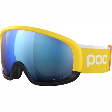 Masque De Ski POC Unisexe Fovea Mid Clarity Comp Aventurine Yellow/Uranium Black/ Spektris Blue