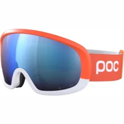 Masque De Ski POC Unisexe Fovea Mid Clarity Comp + Fluorescent Orange/Hydrogen White/Spektris Blue