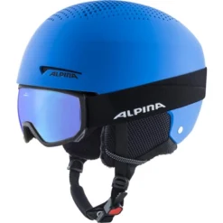 Casque De Ski Alpina Junior Zupo Set (+Scarabeo Jr.) Blue Matt