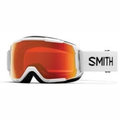 Masque De Ski Smith Grom Junior White / ChromaPop Everyday Red Mirror