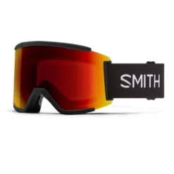 Masque De Ski Smith Squad XL Black / ChromaPop Sun Red Mirror / ChromaPop Storm Yellow Flash