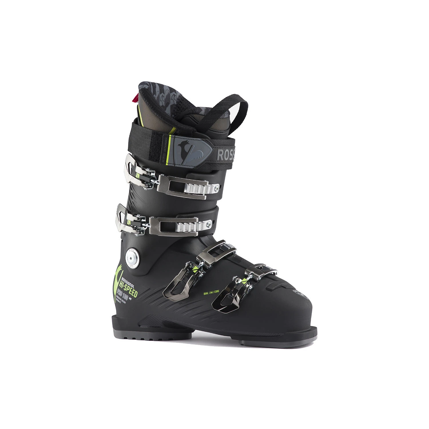 Chaussures De Ski Rossignol Hi-Speed Pro 100 Mv Black Yellow Homme
