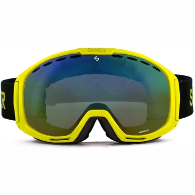 Masque De Ski Sinner Mohawk Matte Neon Yellow Dbl Fll Gold-Green Mrr Vnt + Dbl Pink Vnt – Image 2