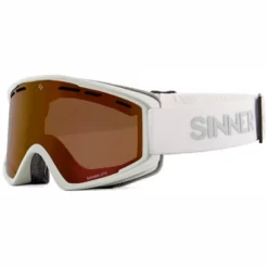 Masque De Ski Sinner Batawa OTG Matte White Double Orange Sintec +Vent