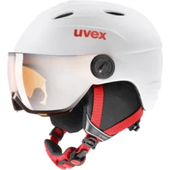 Casque De Ski Uvex Junior Visor Pro White Red Mat