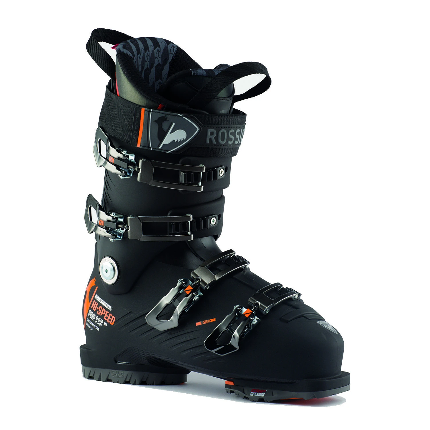 Chaussures De Ski Rossignol Hi-Speed Pro 110 Mv Gripwalk Black Orange Homme