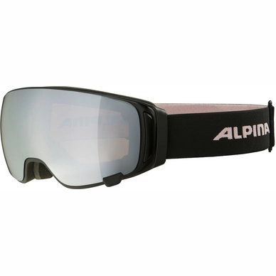 Masque De Ski Alpina Double Jack Mag Q-Lite Black Rose Matt S1 + Mirror Black