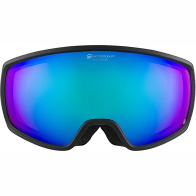 Masque De Ski Alpina Double Jack Planet Q-Lite Black Matt Blue – Image 2