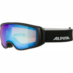 Masque De Ski Alpina Double Jack Q-Lite Black Matt Blue