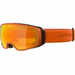 Masque De Ski Alpina Double Jack Q-Lite Pumpkin Matt Red