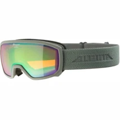 Masque De Ski Alpina Kids Scarabeo Jr Q-Lite Moon Grey Matt Green